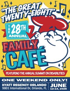 Program cover from The 28th Annual Family Cafe, June 12-14, 2025