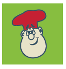 Mascot face on green background